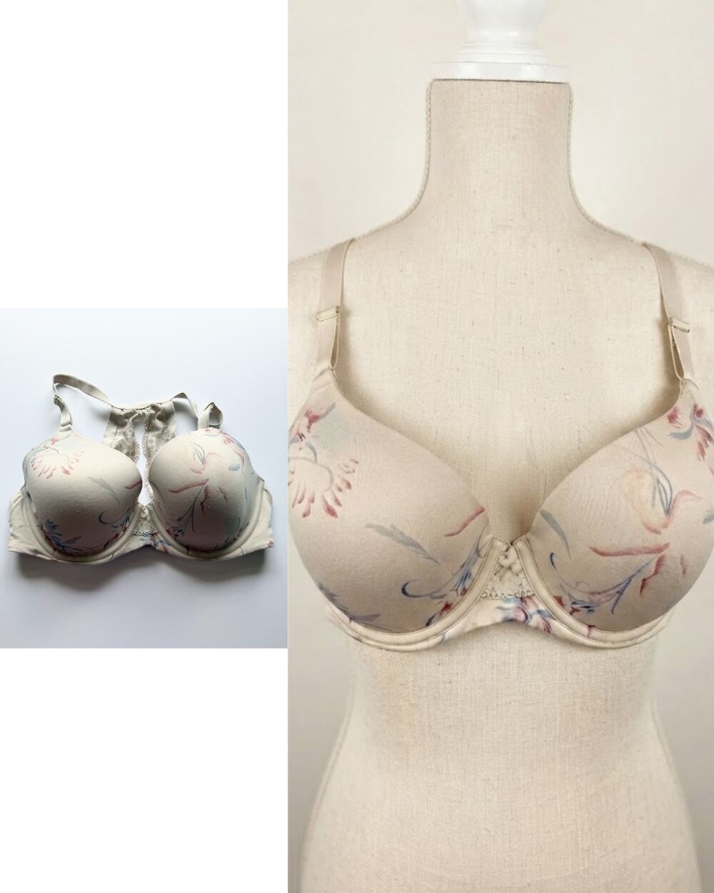Soma Embraceable Racerback Bra | Floral Print | 36D
